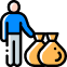 Image of person taking out trash.